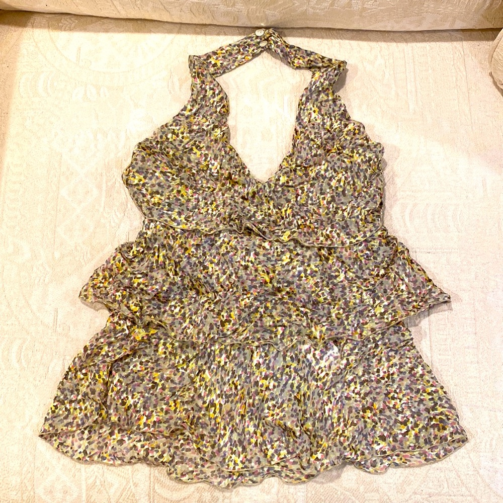 NWT. Paul & Joe.  Rayon and Silk Halter Top